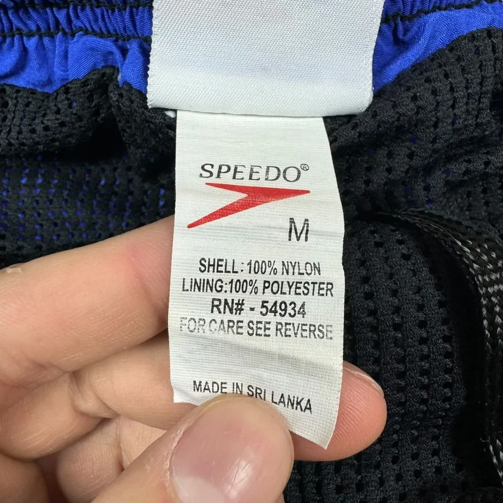 Vintage Speedo Swimsuit Men's XL* Nylon Shorts Mesh Lined Elastic Waist Surf 90s